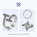 Load image into Gallery viewer, ABCD Open Ring for Women Adjustable Chain T 925 Sterling Silver Finger Ring for Teen Girls Daily Decor Gift For Her
