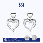 Load image into Gallery viewer, ABCD 1 pair 925 Sterling Silver Fashion Earrings Heart Ear Pin Lucky Earring Dangle Punk Unique Daily Jewelry Gifts for Women
