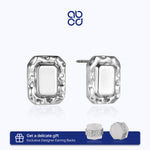 Load image into Gallery viewer, ABCD 1 pair 925 Sterling Silver Fashion Earrings Mirror Ear Pin Lucky Earring dangle Punk Unique Daily Jewelry Gifts for Women
