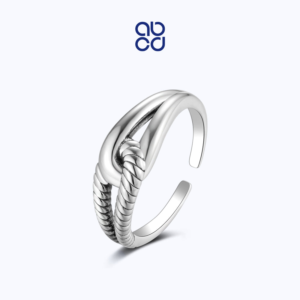 ABCD 925 Sterling Silver Infinite X Finger Ring for Unisex Girl Boy Adjustable Punk Opening Ring for Women Man Daily Decor Valentine Anniversary Birthday Gift 2.94 Weight