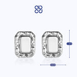 Load image into Gallery viewer, ABCD 1 pair 925 Sterling Silver Fashion Earrings Mirror Ear Pin Lucky Earring dangle Punk Unique Daily Jewelry Gifts for Women
