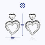 Load image into Gallery viewer, ABCD 1 pair 925 Sterling Silver Fashion Earrings Heart Ear Pin Lucky Earring Dangle Punk Unique Daily Jewelry Gifts for Women
