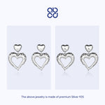 Load image into Gallery viewer, ABCD 1 pair 925 Sterling Silver Fashion Earrings Heart Ear Pin Lucky Earring Dangle Punk Unique Daily Jewelry Gifts for Women
