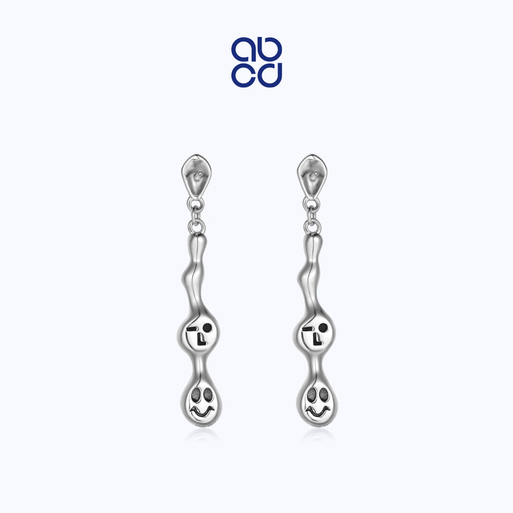 ABCD 1 pair 925 Sterling Silver Fashion Earrings Waterdrop Ear Pin Earring dangle Punk Unique Daily Jewelry Gifts for Women