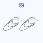 Load image into Gallery viewer, ABCD 1 pair 925 Sterling Silver Fashion C Nail Earrings Classic Ear Pin Punk Unique Daily Jewelry Gifts for Women Girls
