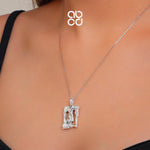 Load image into Gallery viewer, ABCD 925 Sterling Silver necklace pendant only Jewelry for women  Gift for Girls
